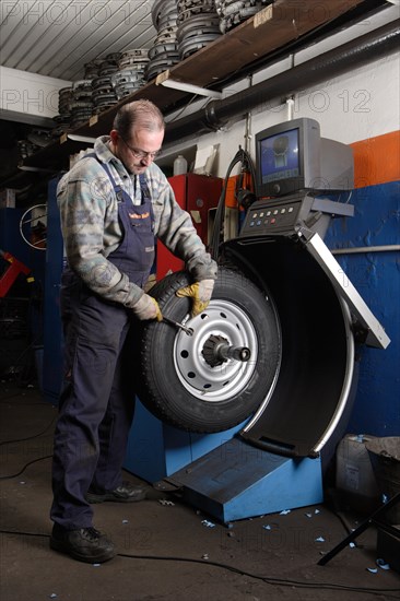 Tire repair shop