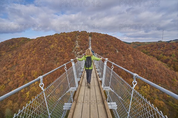 Suspension bridge over Geierlay Morsdorfer Bachtal