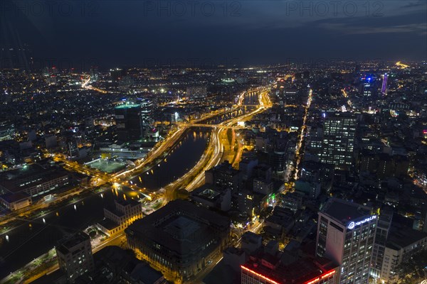 Ho Chi Minh City at Night from Bitexco Financial Tower