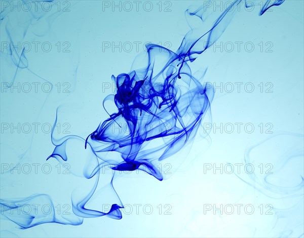 Blue ink in water