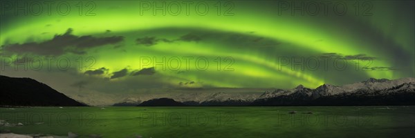 Aurora borealis over College Fjord