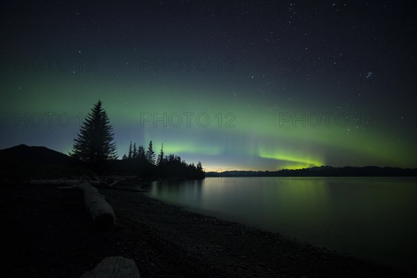 Aurora borealis over Prince William Sound