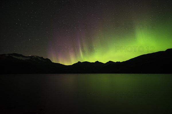 Aurora borealis over Prince William Sound