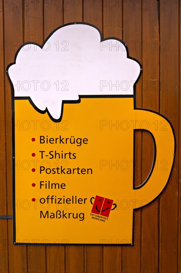 Oktoberfest beer mug wall advertisement