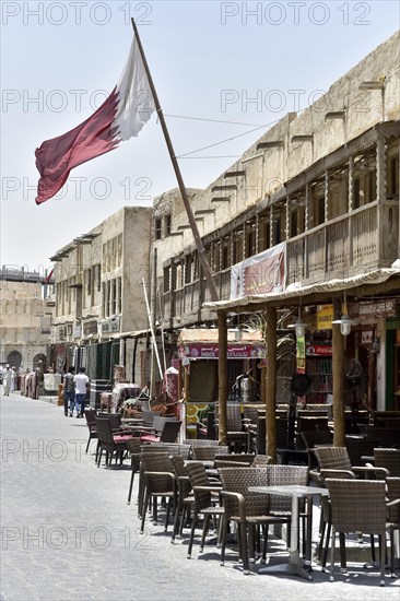 Pedestrian street in the Wakif Souk or Souq Waqif