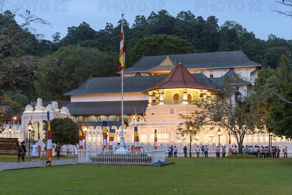 Sri Dalada Maligawa or Temple of the Sacred Tooth Relic by night