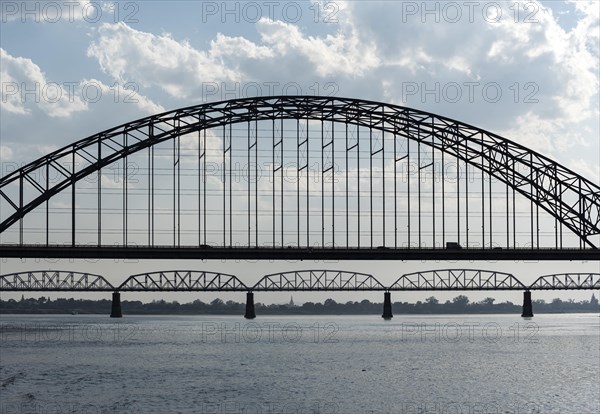 Irrawaddy Bridge or Yadanabon Bridge at the top