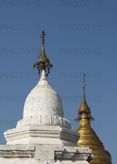 White and golden stupas