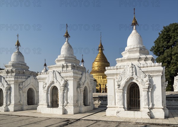 White and golden stupas