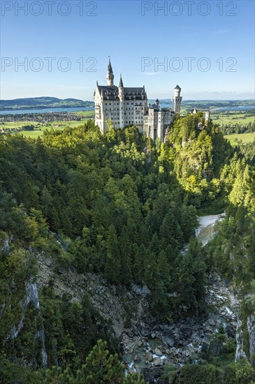 Neuschwanstein Castle above Pollatschlucht gorge