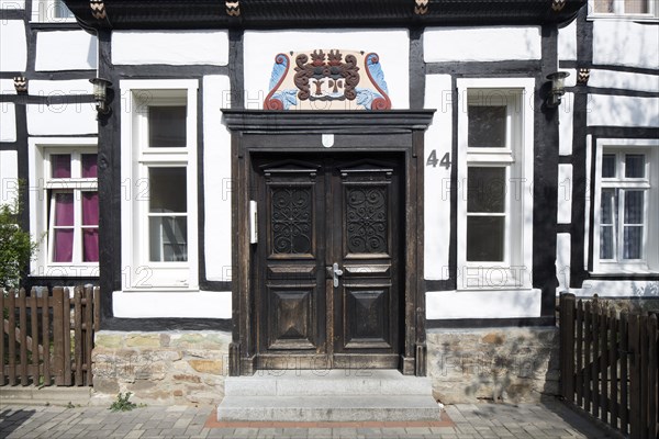 Facade with door and windows