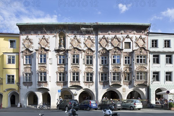Rococo facade of the Kernhaus from 1740 with arcades