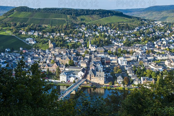 View across Traben-Trarbach and the Moselle river