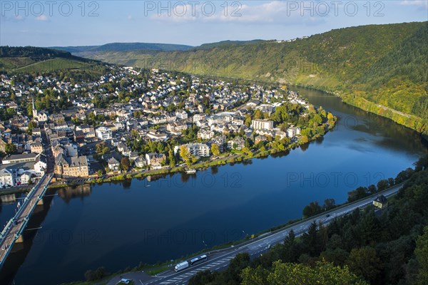View across Traben-Trarbach and the Moselle river
