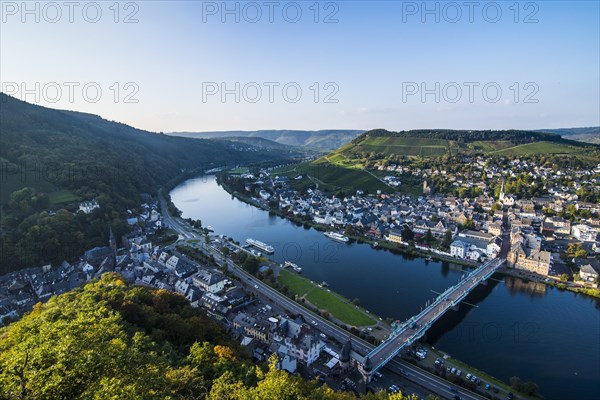 View across Traben-Trarbach and the Moselle river