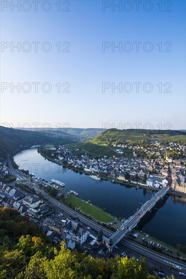 View across Traben-Trarbach and the Moselle river