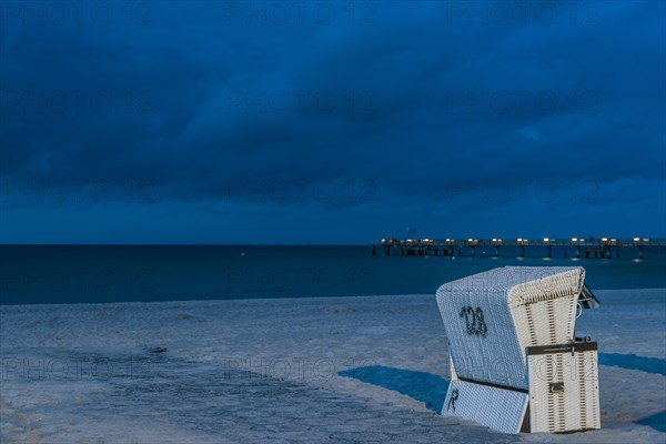 Beach chair on the beach