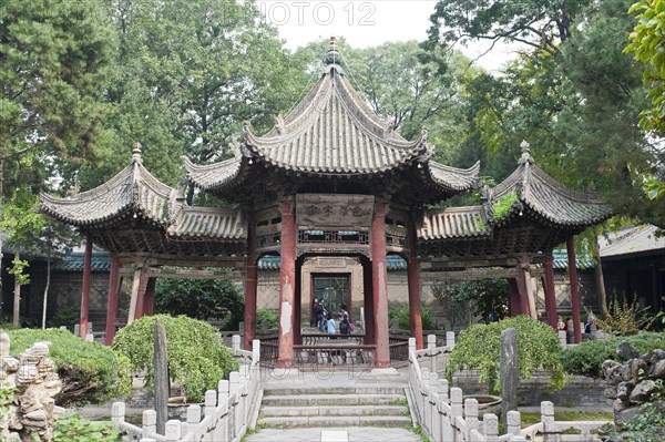 Pagoda with a curved roof