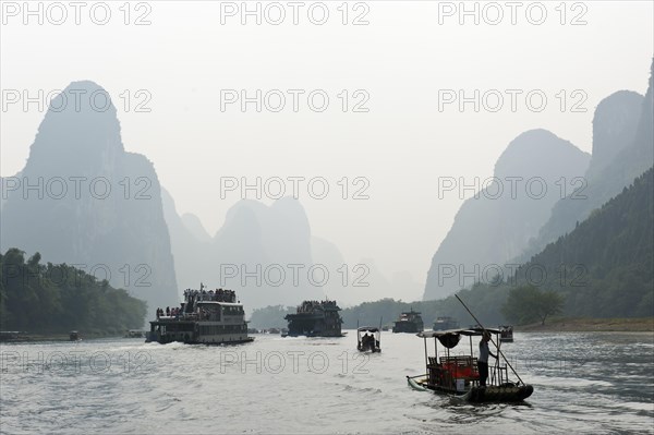 Excursion boats on the river