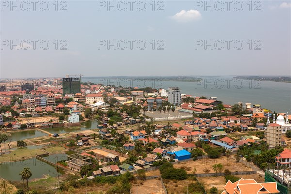 Views of Mekong river and the city