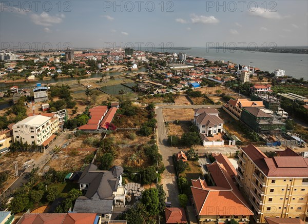 Views of Mekong river and the city