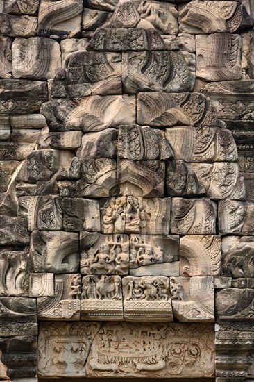 Sandstone relief at the eastern entrance