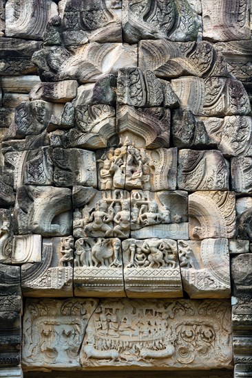 Sandstone relief at the eastern entrance