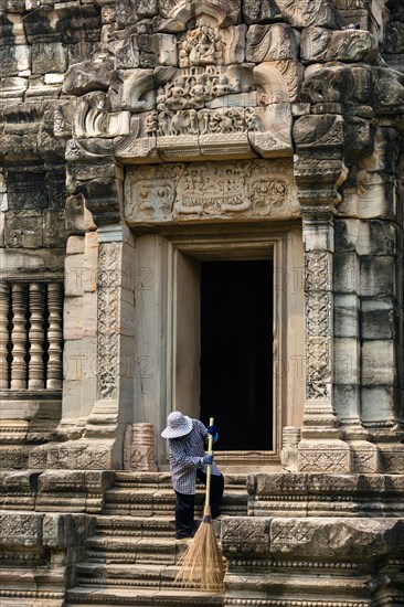 Sandstone relief at the eastern entrance