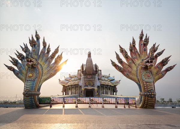 Bridge of the two Naga kings to the Elephant Temple Thep Wittayakhom Vihara