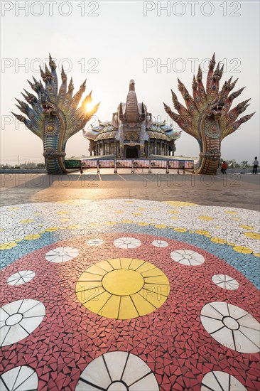 Bridge of the two Naga kings to the Elephant Temple Thep Wittayakhom Vihara