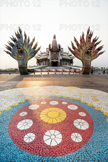 Bridge of the two Naga kings to the Elephant Temple Thep Wittayakhom Vihara