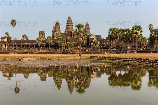 Angkor Wat Temple reflected in northern pond