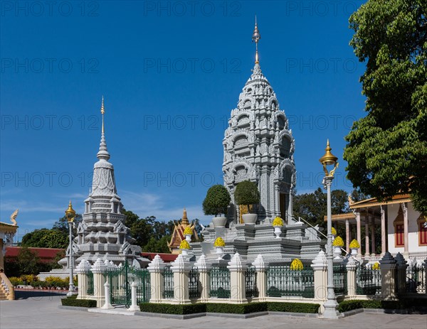 Stupa of Princess Kantha Bopha next to the Silver Pagoda in the Royal Palace District