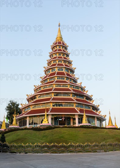 Nine-storey pagoda of the Wat Huay Pla Kang temple