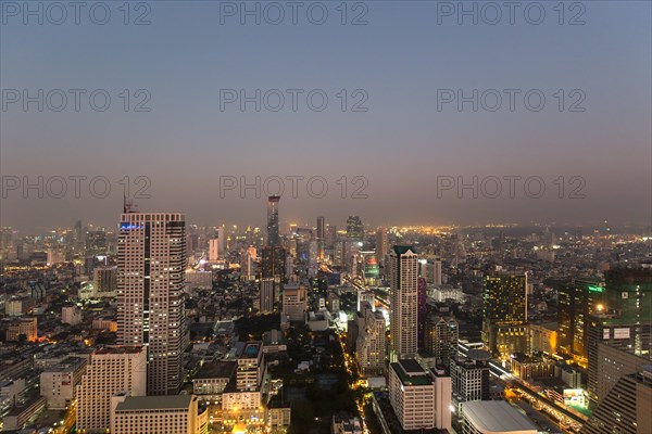 Panoramic view from the Sky Bar of Lebua State Tower on Bang Rak
