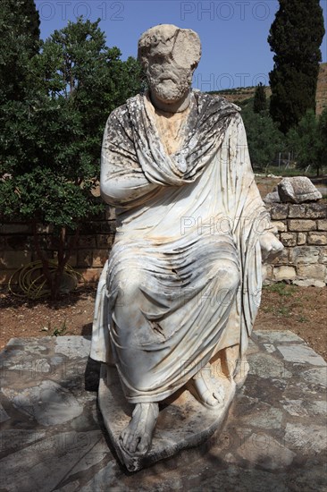 Marble statue of a philosopher