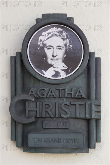 Agatha Christie memorial plaque