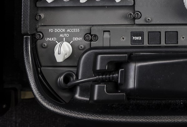 A FD Door Access switch in the cockpit of a Boeing 787-9 prohibit Dreamliner of the airline ANA