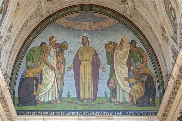 Mosaic above the entrance