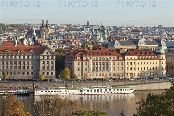 View from the Letna hill on the historic centre