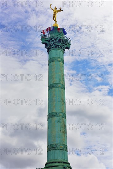 Colonne de Juillet or July Column with National Flag