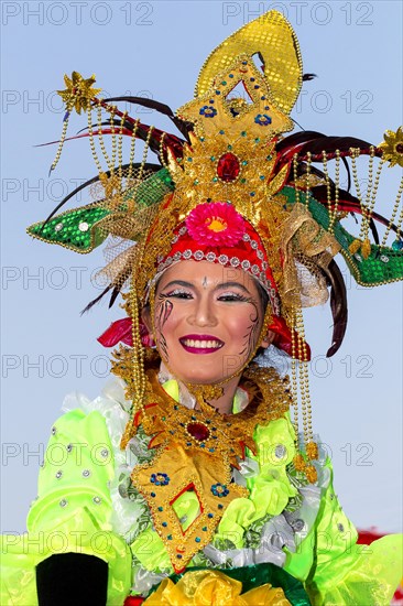 Woman with headdress and costume