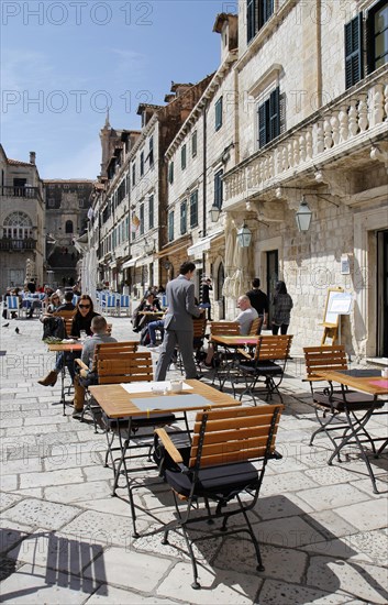 Street cafe in the historic centre