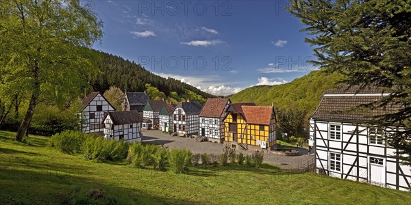 Half-timbered houses in the Open Air Museum