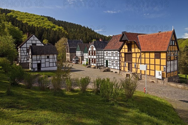 Half-timbered houses in the Open Air Museum