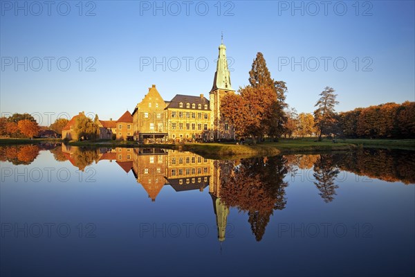 Raesfeld Moated Castle reflected in the water