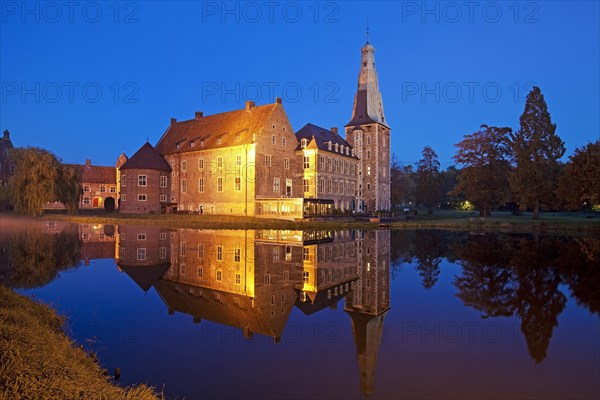 Raesfeld Moated Castle at dusk