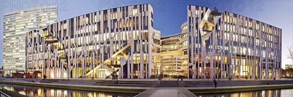 Dreischeibenhaus and Ko-Bogen office and retail complex by architect Daniel Libeskind