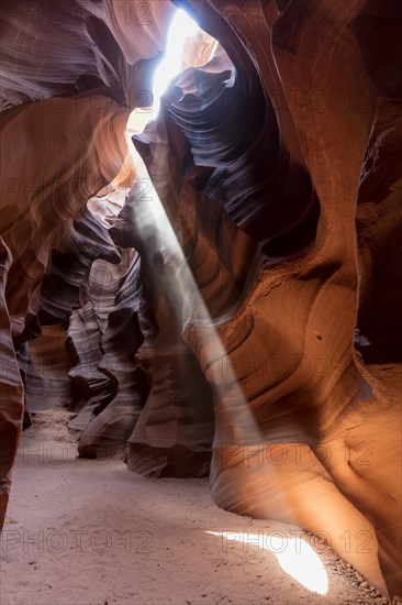 Sunbeam filters through rocks at lunchtime