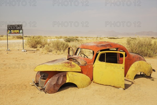 Abandoned vintage car at the hamlet of Solitaire between Sawakopmund and Sesriem at the edge of the Namib Desert